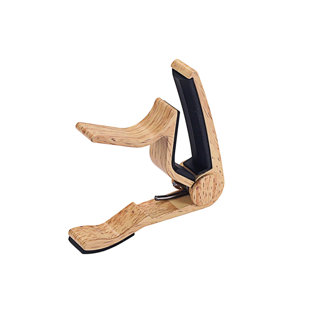 

Guitar Capo Guitars Tune Trigger Flat Change Clamp Key Capo for Acoustic Electric Guitar Ukulele (Wood color)