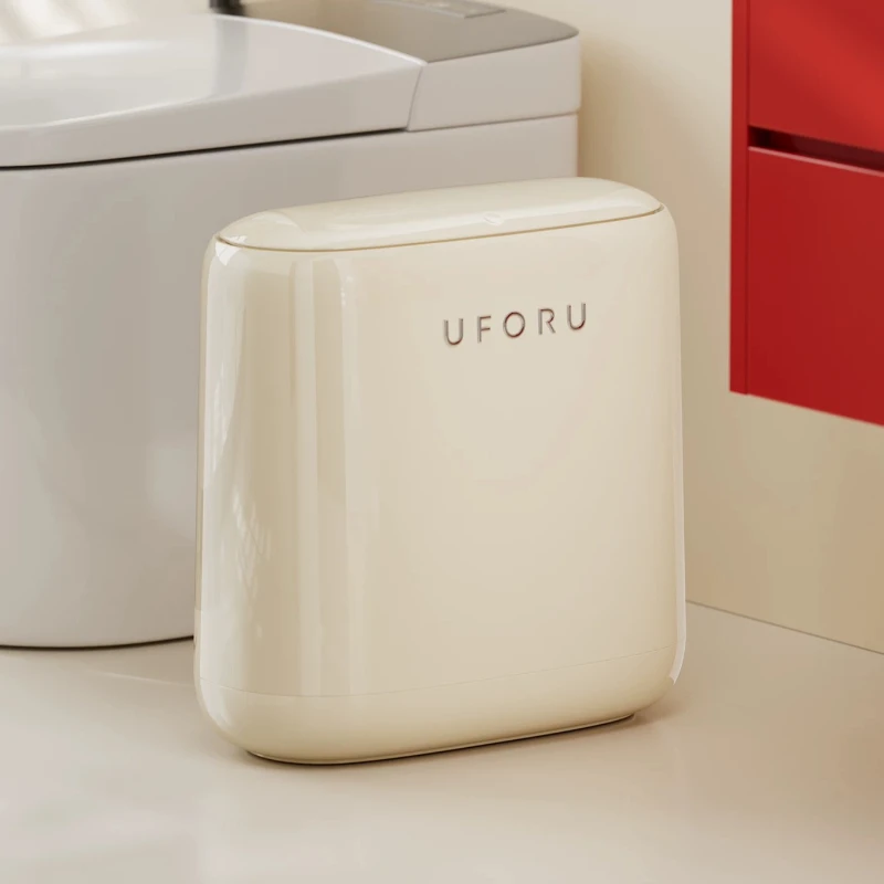 Home Toilet Trash Can Household Press Type Living Room Paper Basket High Value Toilet Special With Lid Narrow Slot Wastebasket
