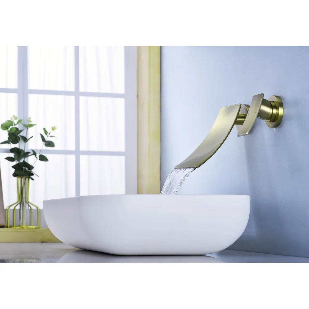 Wall Mount Widespread Bathroom Faucet