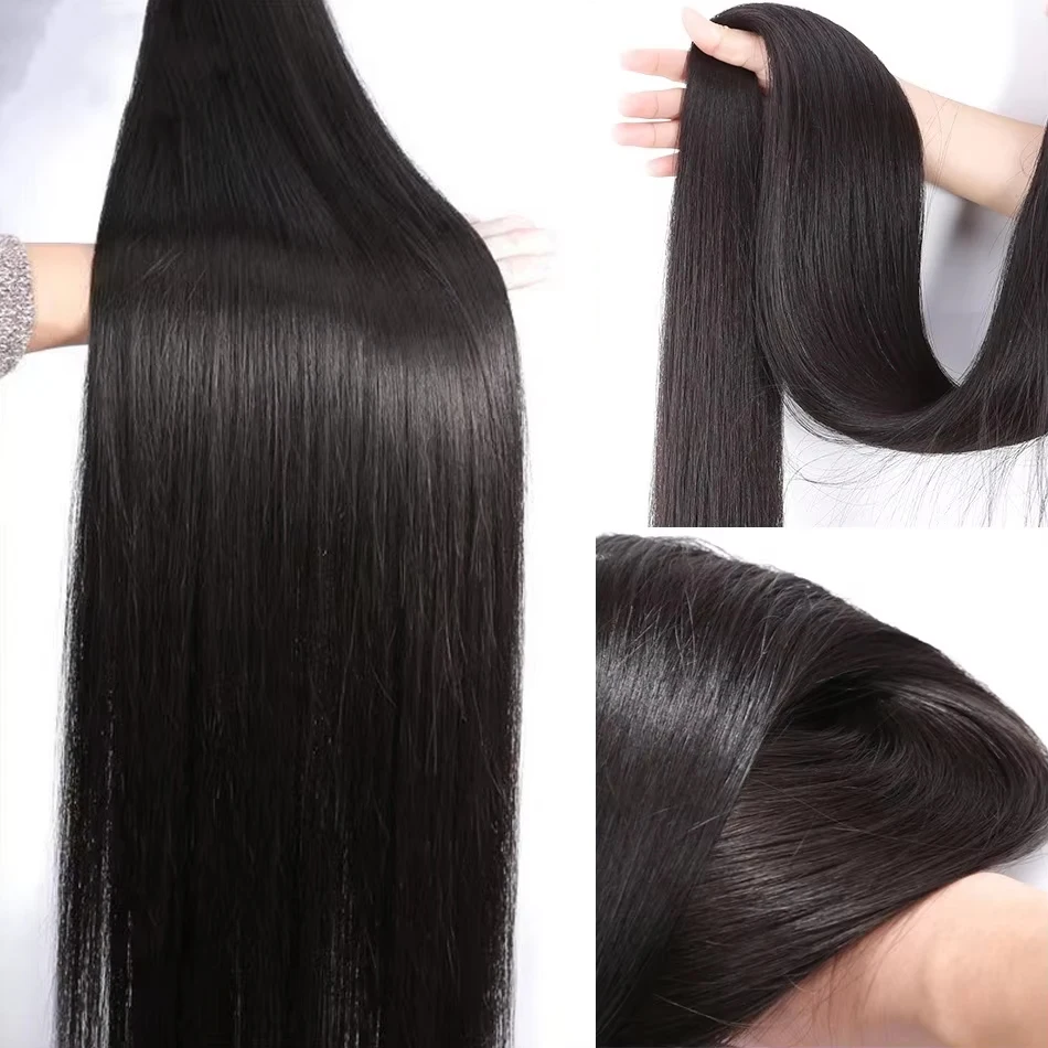 خصلات شعر بشري مستقيم بعظم ميلودي ، شعر برازيلي ، خصلات مموجة ، وصلات شعر ، 36 بوصة ، 38 بوصة ، 40 بوصة ، 30 بوصة