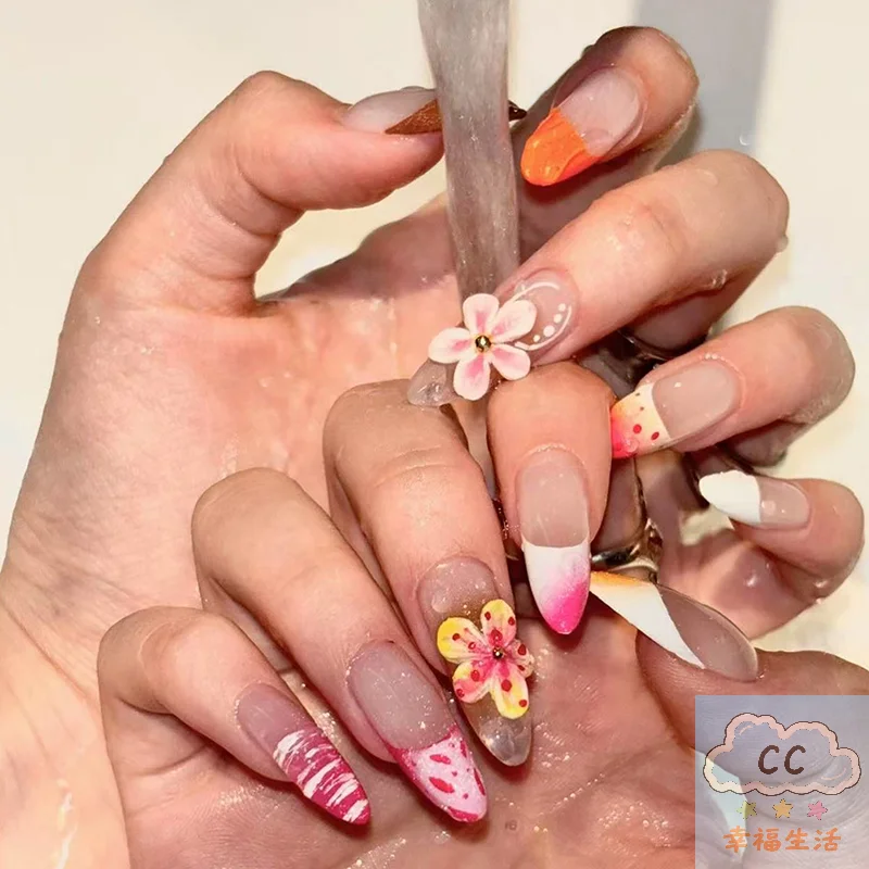 2025 HUA HUA 네일 몰드 실리콘 네일 아트 장식 DIY 꽃 튤립 디자인 네일 아트 템플릿 입체 매니큐어 도구