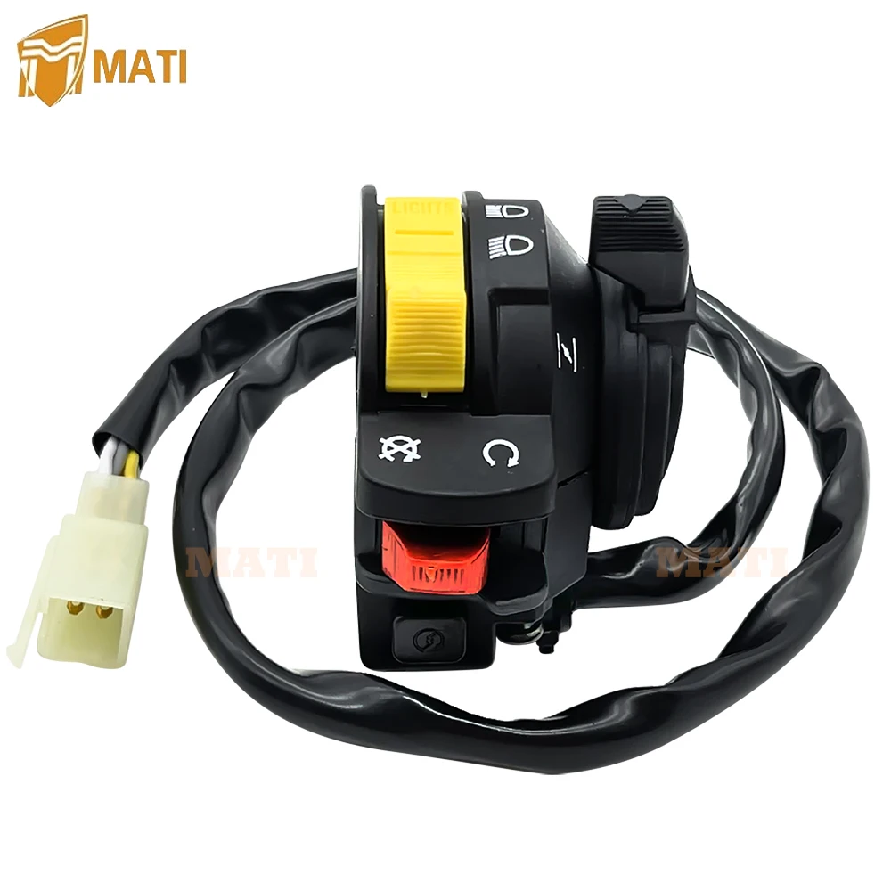 Left Handlebar Switch Start Stop Headlight for Suzuki King Quad KingQuad QuadRunner 300 250 500 LT-F300F LT-F500F 37400-19B13