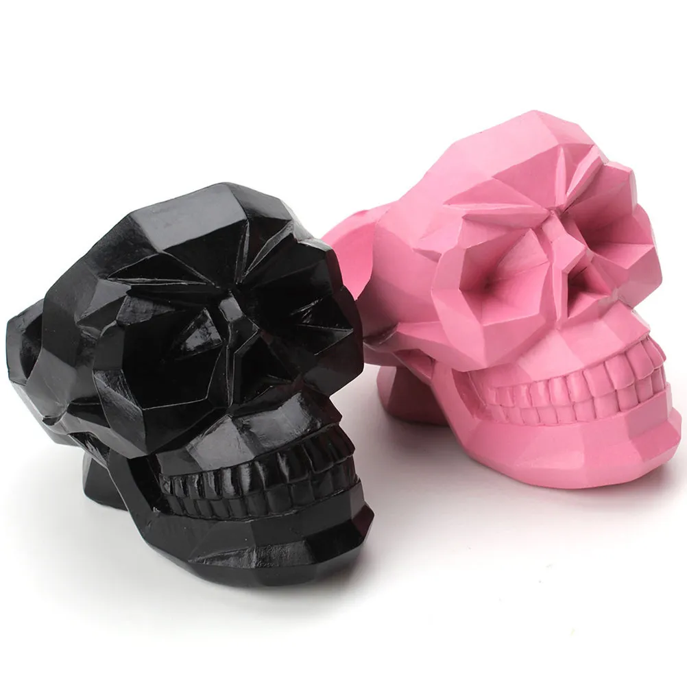 1Pcs Resin Universal Cellphone Holder Pink 3D Skull Desktop Phone Stand Smartphone Bracket Anti-Slip Stable Phone Holder