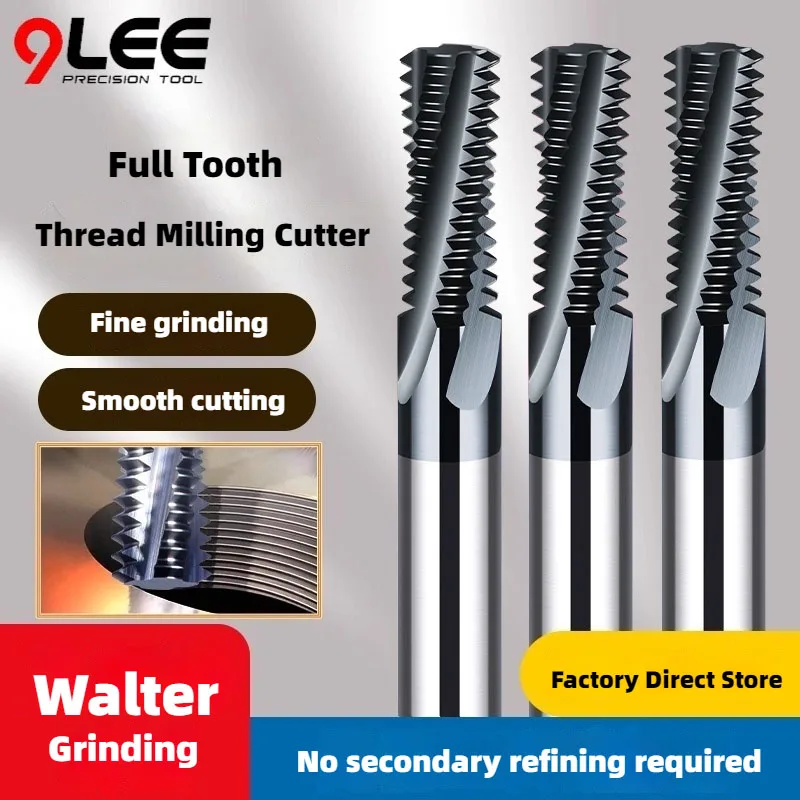 

1PC Carbide Full Teeth Thread End Mill For Steel Coating Thread Milling Cutter CNC Milling Tool