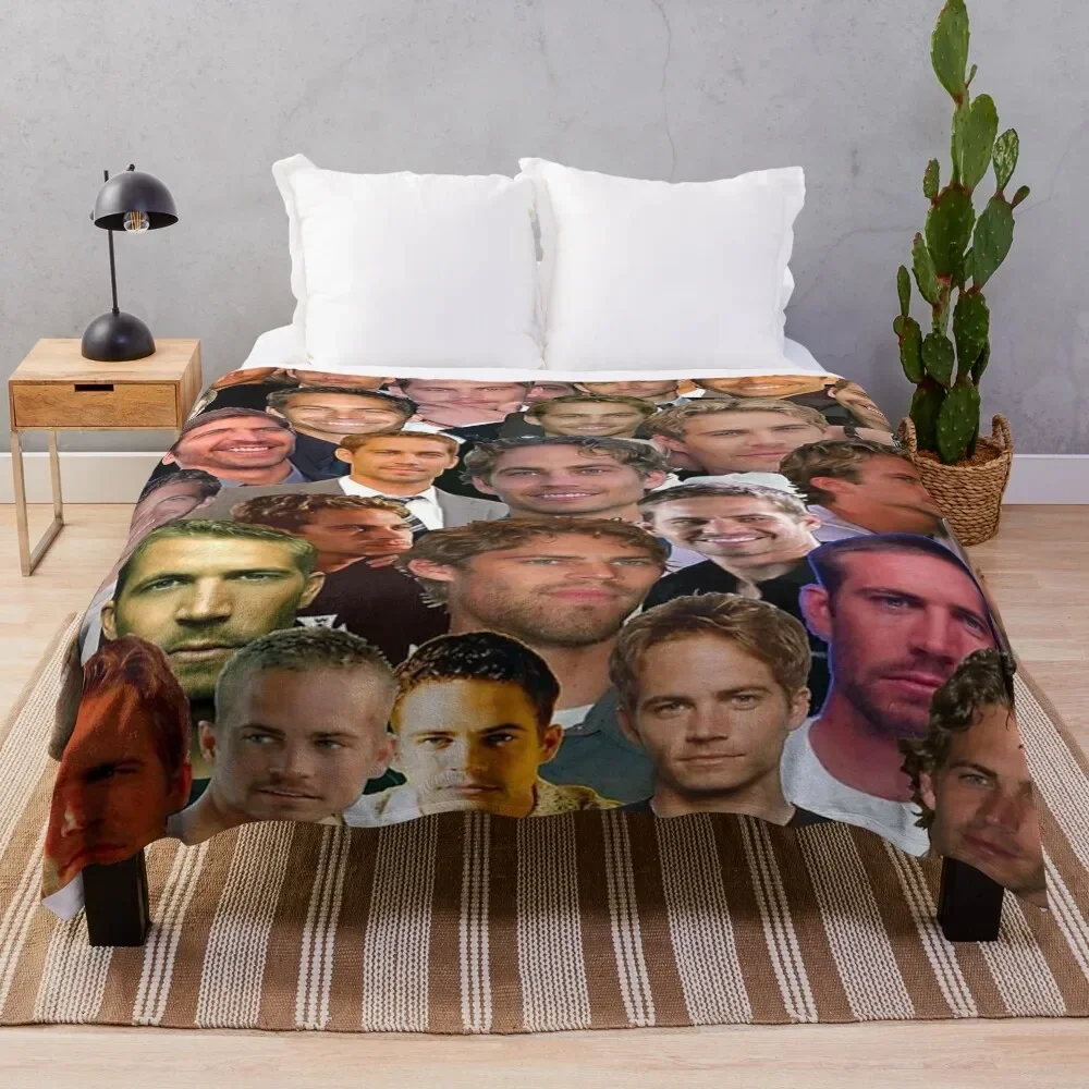 

Paul Walker Photo Collage Throw Blanket manga for babies anime wednesday Blankets