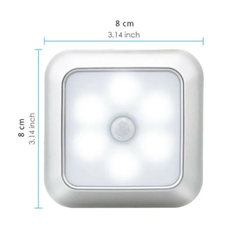 6 LED Night Light PIR sensore di movimento automatico lampada da notte per bambini soggiorno camera da letto casa scala armadio lampada da notte