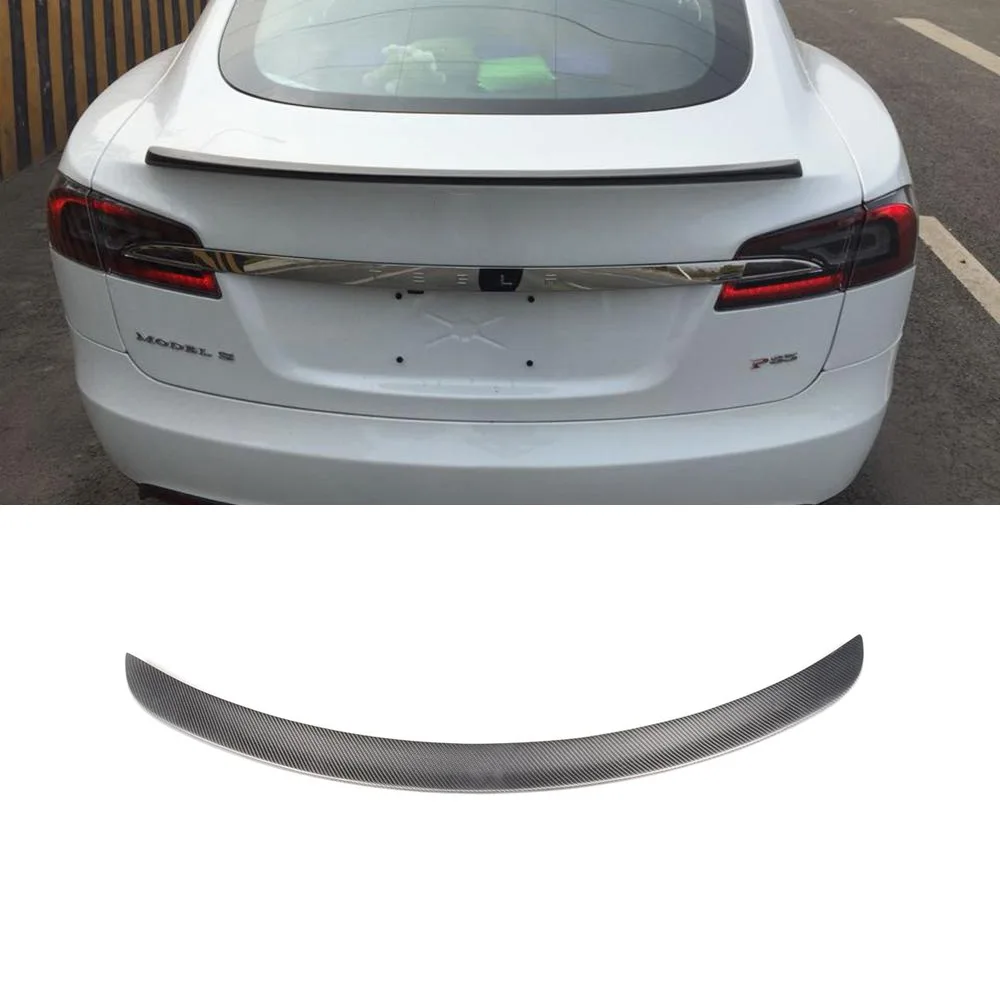 

Model S85 P85 Race Factory Auto Carbon Fiber Trunk Rear Wing Spoiler Wing For 12-16