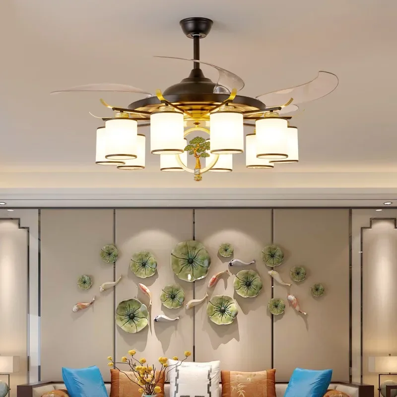 

DORIAN Modern Stealth Fan Light Luxury Living Room Restaurant Bedroom Ceiling Fan Light Remote LED Electric Fan Light