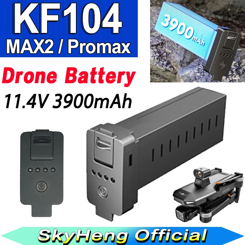 

11.4V 3900mAh Original KF104 PROMAX Battery For KF104 MAX2 4K GPS Drone Battery Accessories Parts Flight Time 37 Minutes