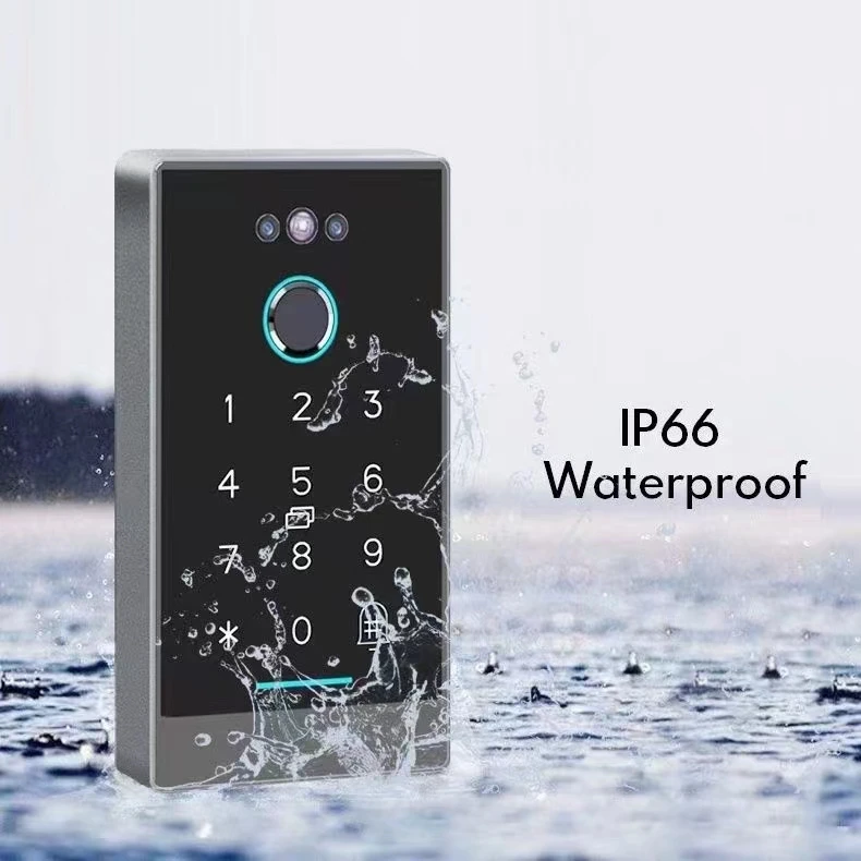 IP66 Waterproof Full Touch Screen RFID TTLock Bluetooth Access Control Keypad Face Fingerprint Password IC Card Door Access