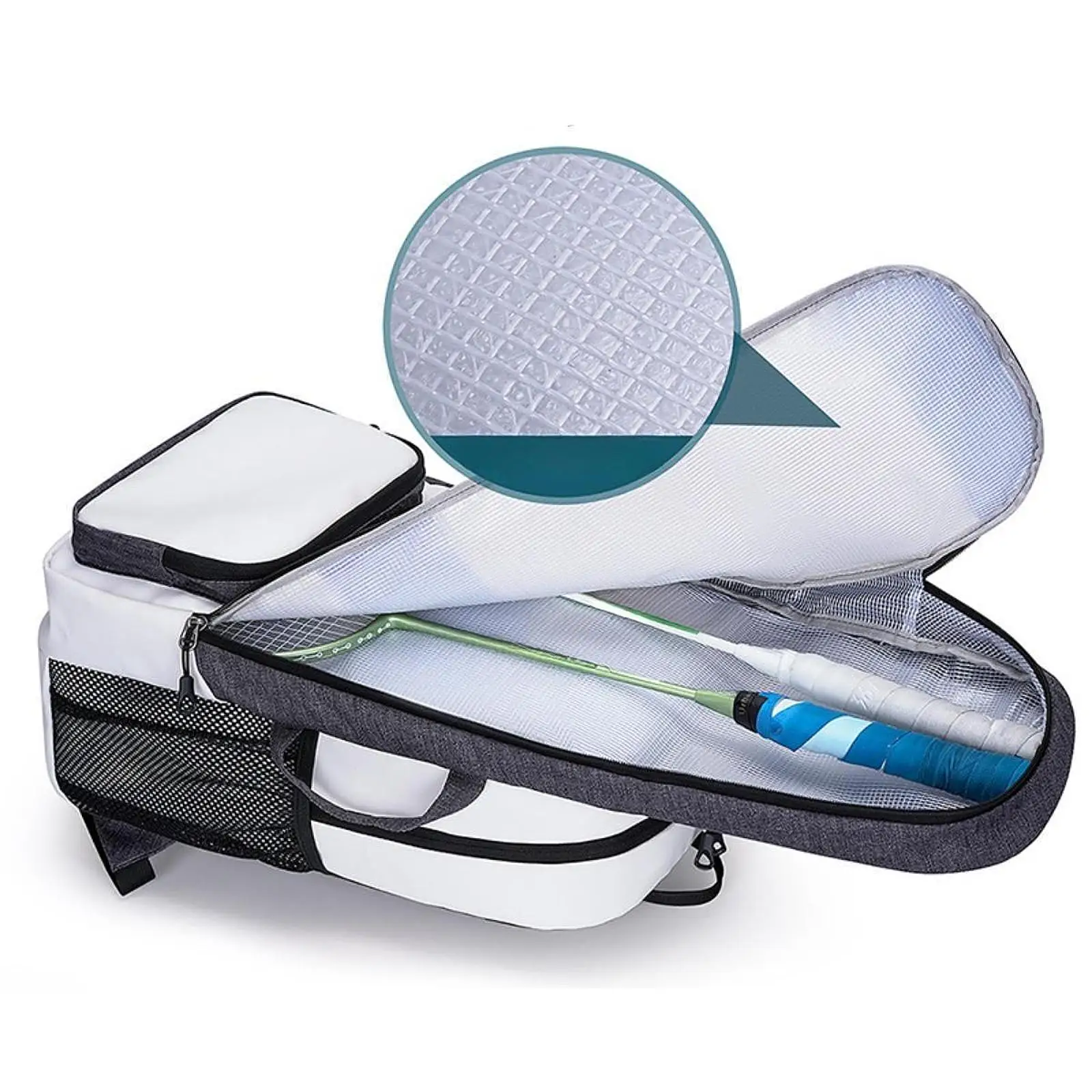 

Tennis Backpack Sport Pack Gym Outdoor Activities Multifunction with Shoe Compartment Breathable Carrying Bag Racquet Sport Bag