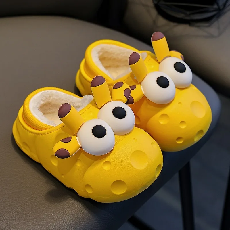 Kinder Giraffe Baumwolle Hausschuhe Cartoon-Paket mit Baumwoll pantoffeln wasserdicht gemütlich niedlich nach Hause Baumwolle Hausschuhe warme Schuhe