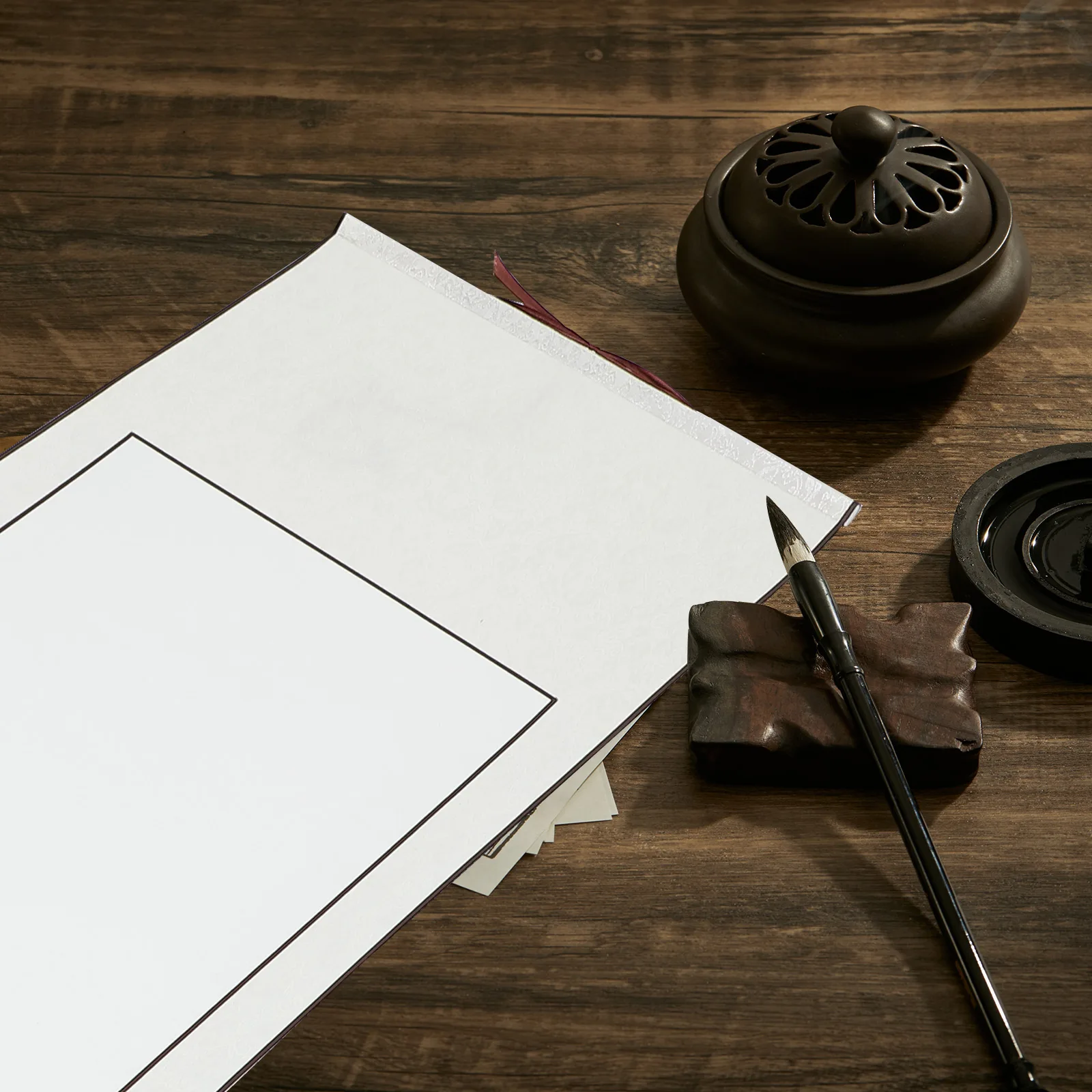 1 قطعة التمرير فارغة الخط الصيني ورقة معلقة التمرير للرسم الرسم ممارسة الفن جدار العرض