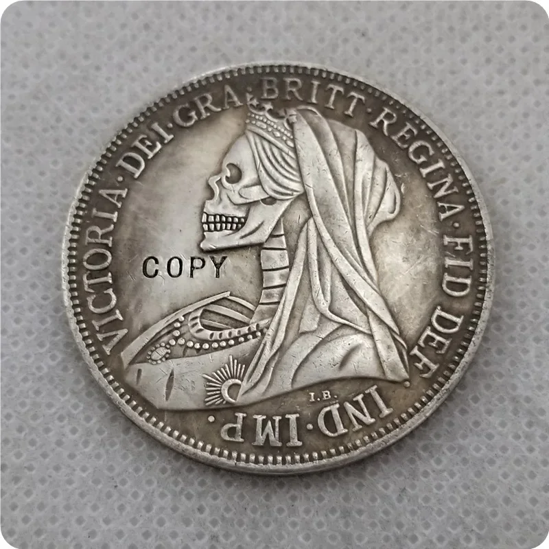 Hobo Creative 1893 Great Britain silver crown Queen Victoria veiled head copy coin Challenge Pocket Coins Christmas Gifts