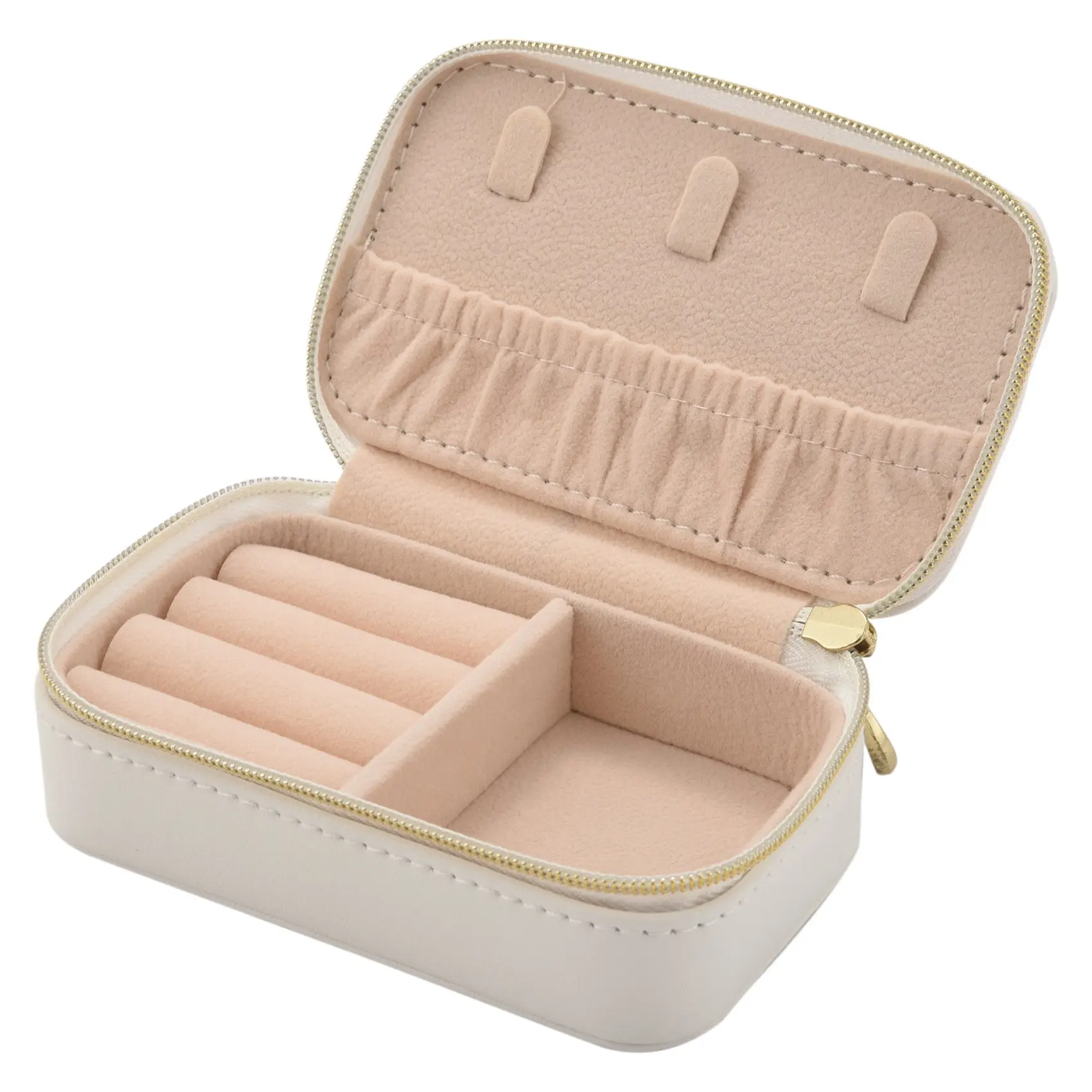 Small Jewelry Box,Portable Travel Jewelry Box Organizer Display Storage Case for Rings and Earrings