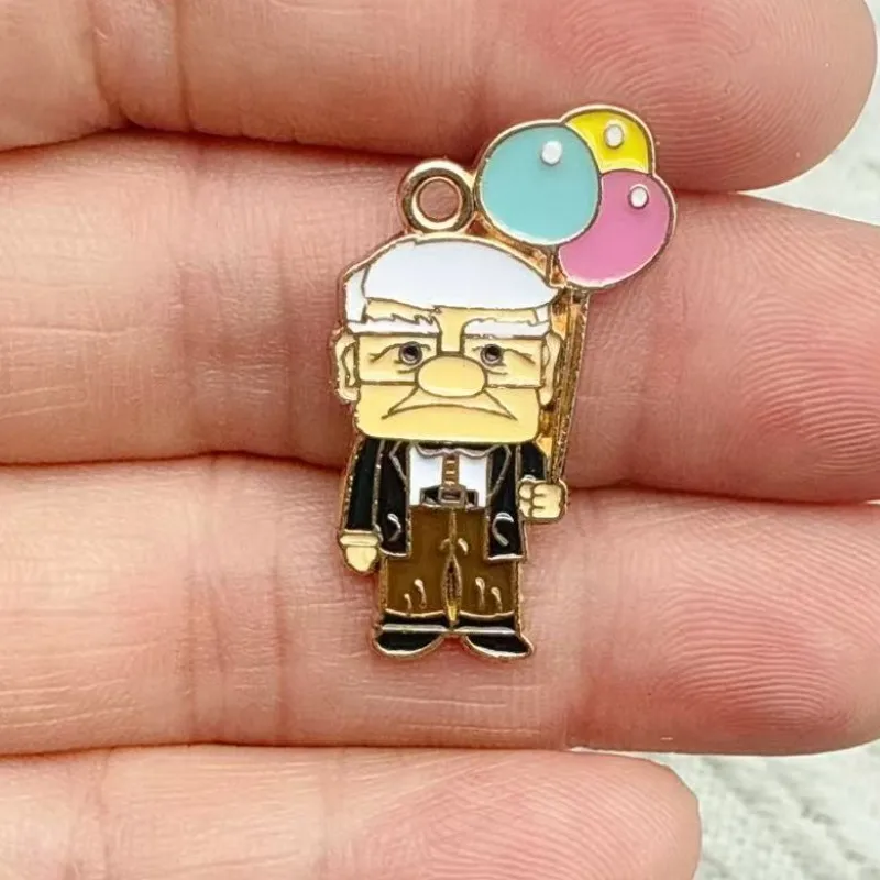 10PCS Cartoon Anime Animal Alloy Enamel Pendant Colorful Dangle DIY Necklace Bracelet Earrings Keychain Accessories