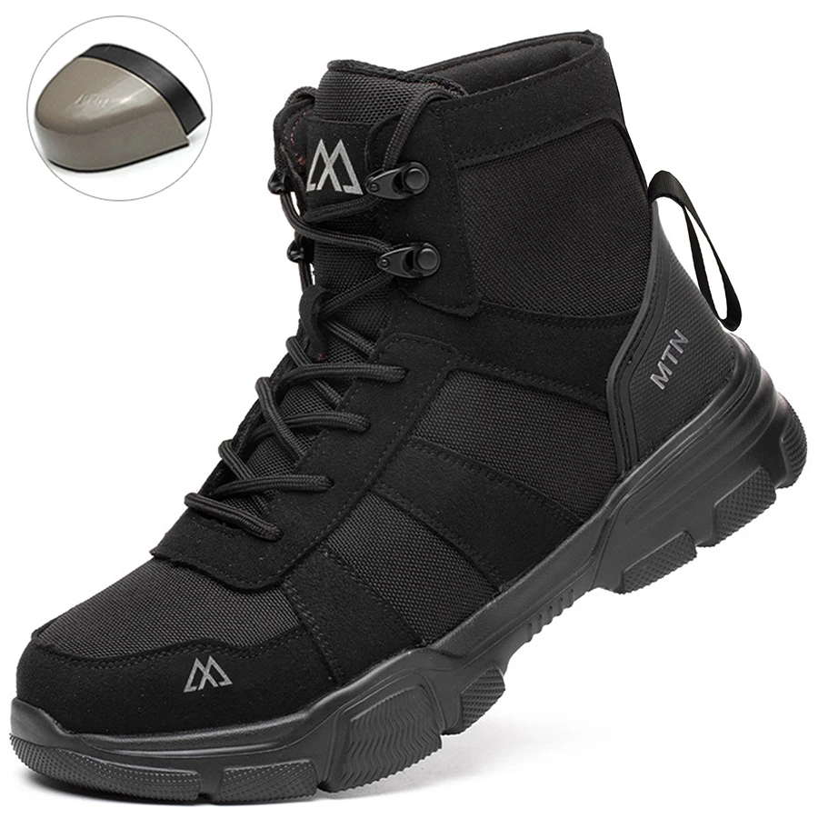 Leichter Schutz Sicherheitsschuhe Männer Stahlzehe Anti-Smash Arbeitsschuhe Anti-Punktion Unzerstörbare Mann Sicherheitstiefel Außensicherheit Stiefel High Top Schutz Sicherheitsschuhe Bau Arbeitsstiefel – Detail 14