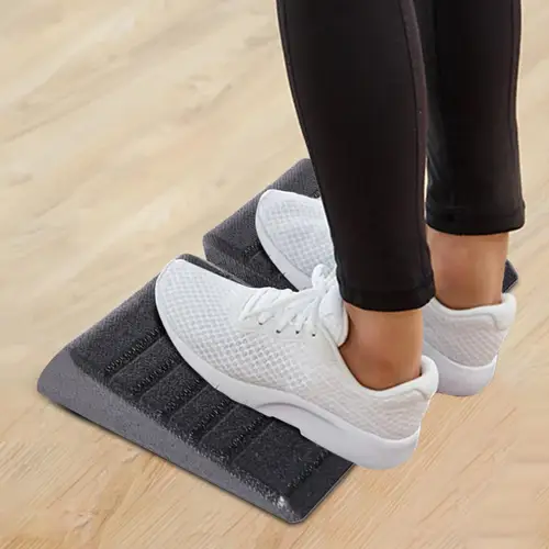 Imagen 2 del producto Cuñas para sentadillas de 2 piezas, tabla inclinada antideslizante para camilla y pie, rampa para sentadillas portátil para gimnasio en casa, Yoga, Pilates, ejercicios de entrenamiento