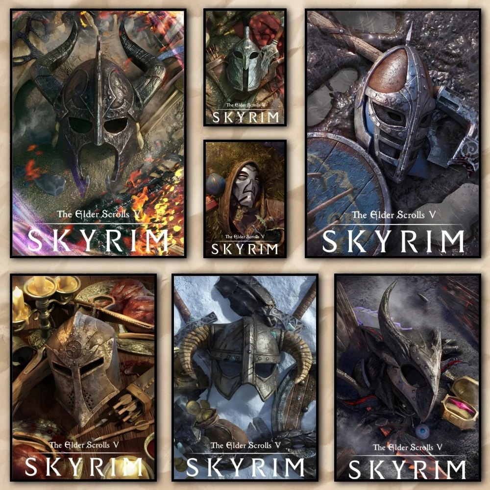 

Game The E-Elder Scrolls V Poster HD Print Personalized Canvas Wall Mural Art Poster Photos For Living Room Home Decor