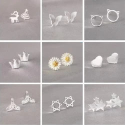 REETI Crown Stud Earring 925 Sterling Silver Earrings For Women Gift Sterling-silver-jewelry Pendientes Mujer
