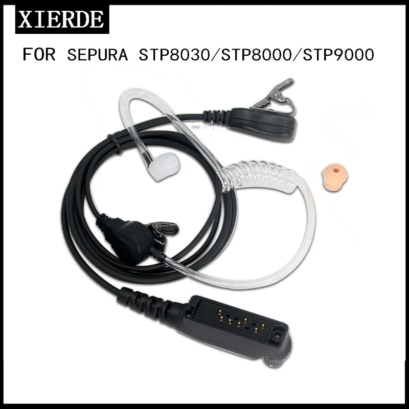 XIERDE-auriculares do Walkie Talkie, microfone do fone de ouvido do rádio, ajuste para SEPURA STP8000, STP8030, STP8035, STP8038, STP8040, STP8080