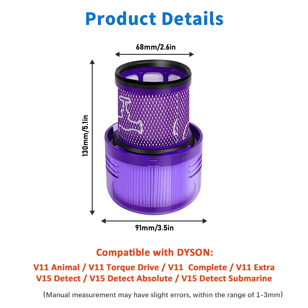 Staubbehälter und HEPA-Filter-Set für Dyson V11 V15 SV14 SV15 SV22 Staubsauger Staubbehälter Hinterfilter Ersatzteile – Detail 13