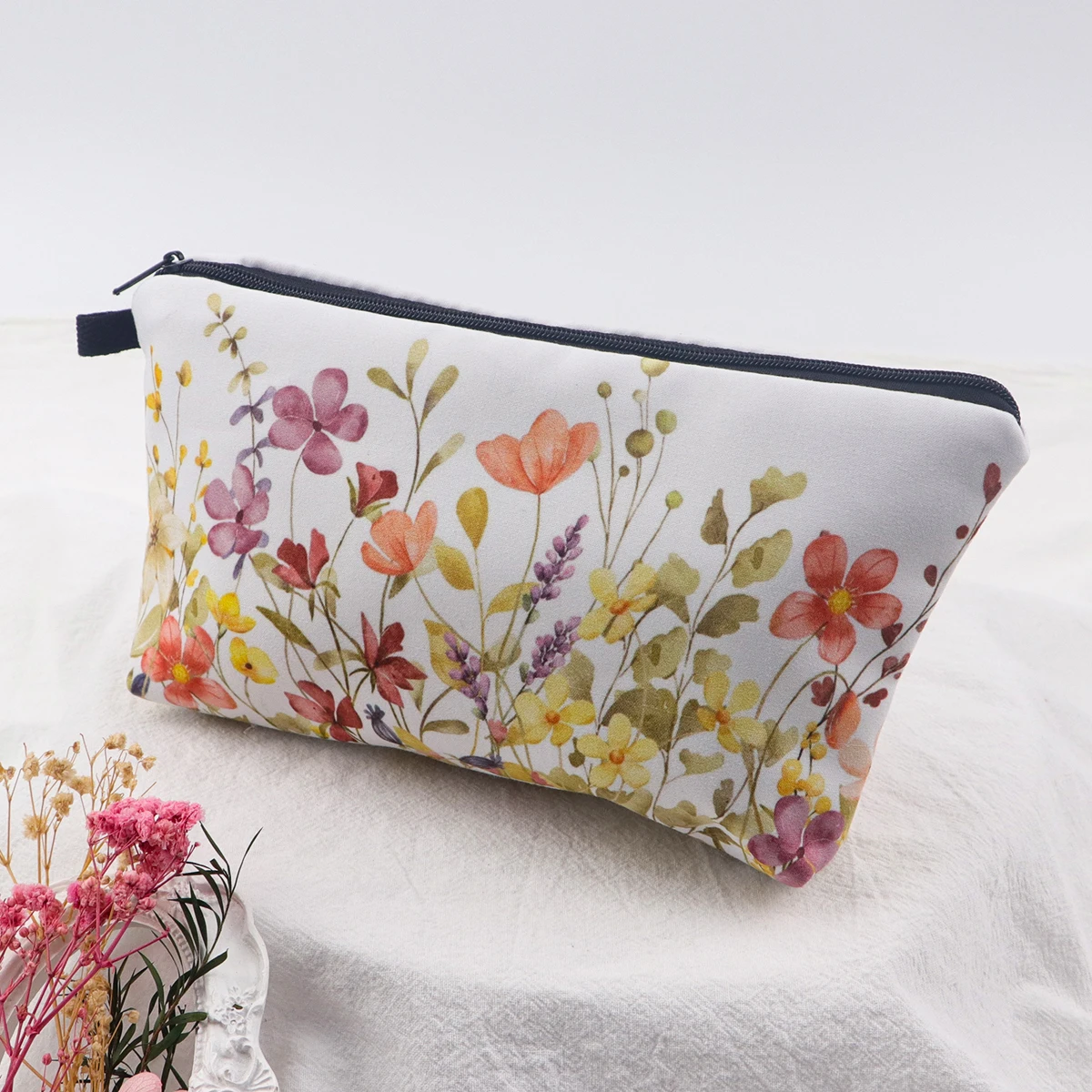

Flowers Women's Storage Organizer Plant Makeups Bags Portable Cosmetic Pouch Travel Cosmetics Bag Makeup Accessory