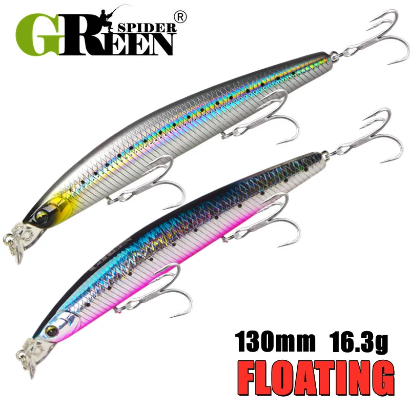 

GRS 130mm 16.3g Floating Minnow Jerkbait Surface Walker Hard lure for trolling Winter Fishing Lure for Pike Bass Fishing Tackle