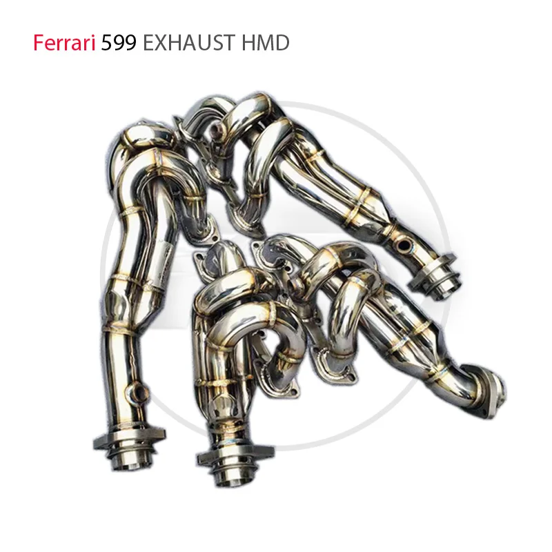 HMD Car Accessories High Flow Performance Exhaust Manifold for Ferrari 599 Without Catalytic Converter Downpipe Catless Header