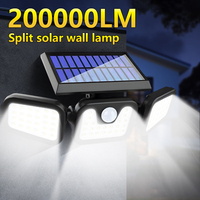 Split Solar Wall Lamp Solar Powered LED Outdoor Lighting Lights Motion Sensor Light Solar Rechargeable Street Light Garden Decor