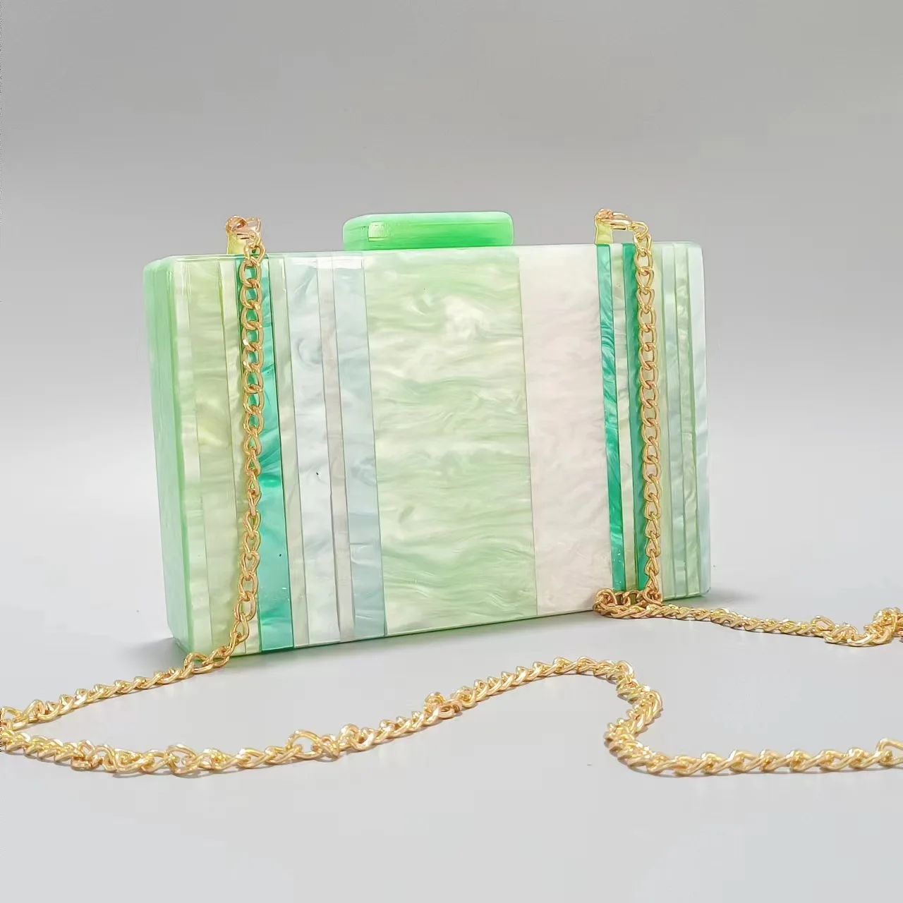 

Роскошная акриловая женская сумка с цветными блоками, новая свадебная банкетная сумка с цепочкой, сумка через плечо, клатч