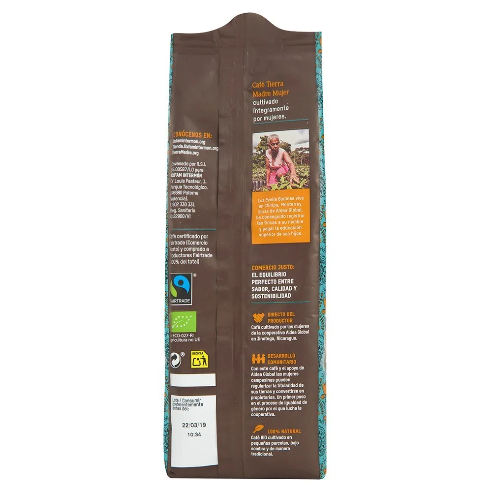 CAFÉ MOLIDO 100% ARABICA TIERRA MADRE BIO | Oxfam Intermón | Nicaragua | BIO | Sin Gluten | Café BIO  Té