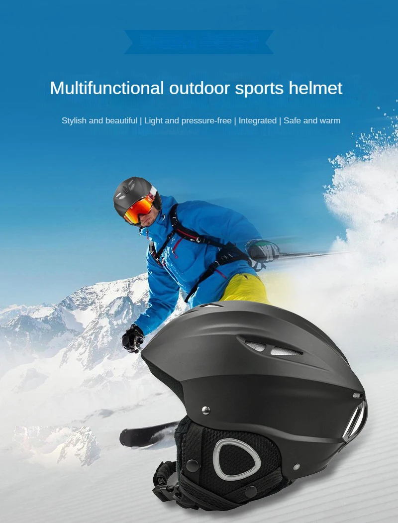 Custom Logo Composite Light Riding Helmet Safety And Warmth Outdoor Sports Ski Mountain Racing Bicycle Helmet