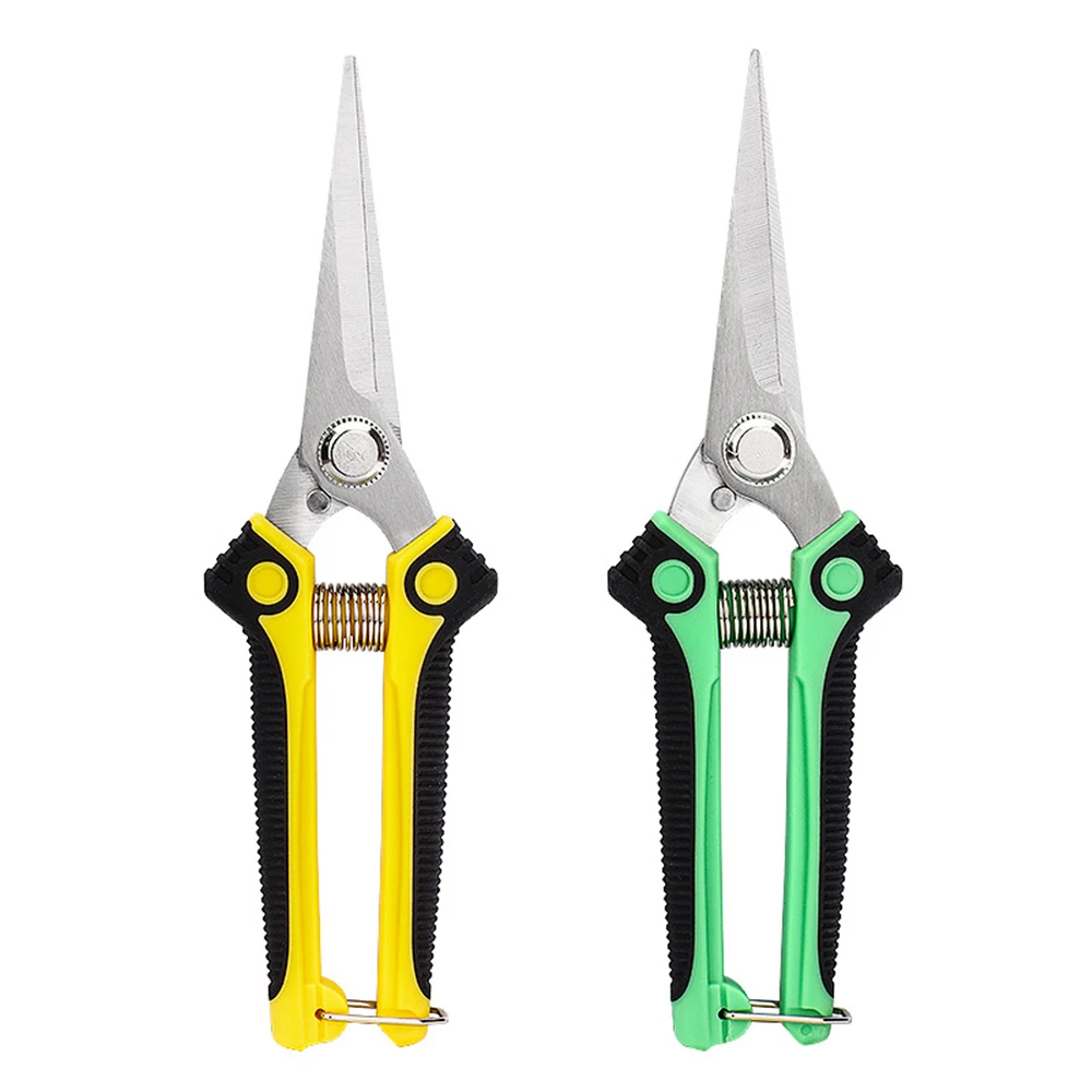 Pruner Gardening Hand Pruning Shear Straight Stainless Steel Blades Ultra Sharp Garden Scissors For Flowers Harvesting Fruits