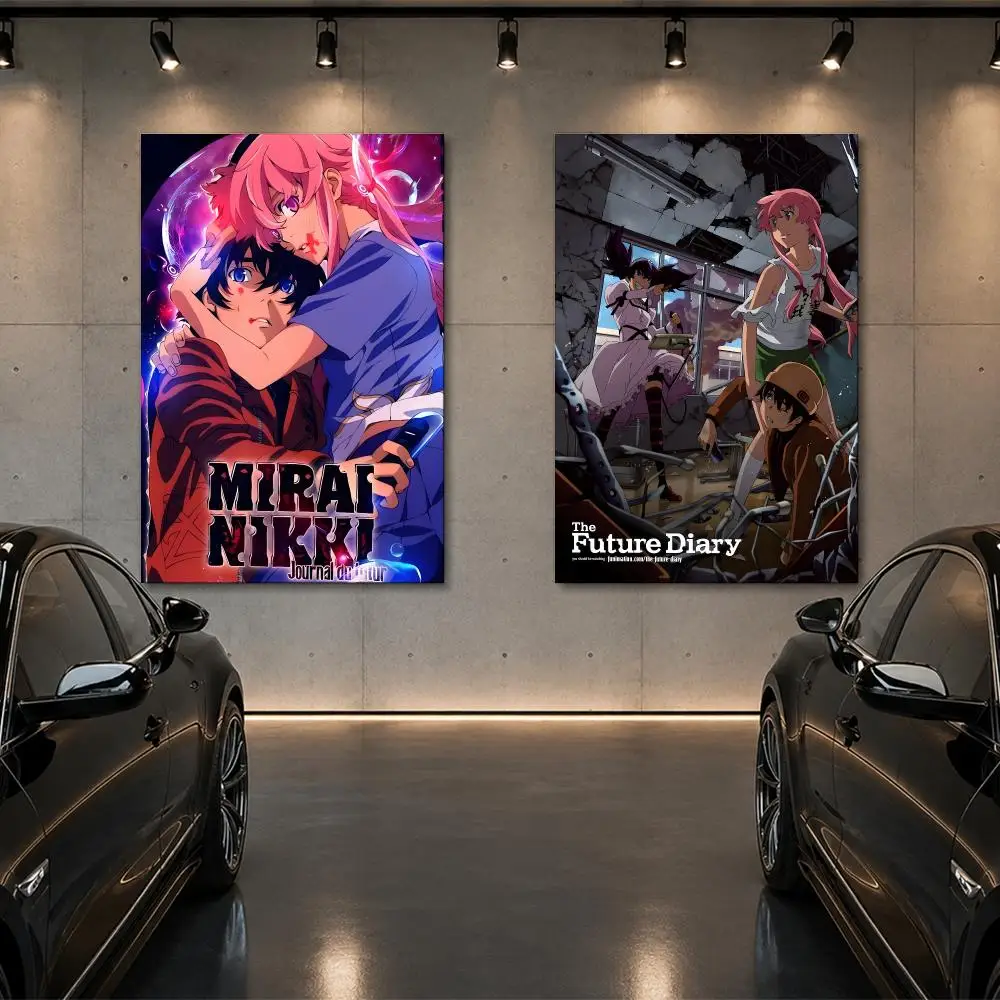 Mirai Nikki anime Poster Room Decor Home Wall Art Printing Waterproof Garage BedRoom Posters Gift