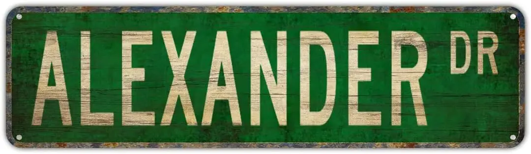 Street sign Alexander Alexander Sign Alexander Gift Child Gift Wall Sign Vintage Classic Home Decor 16x4 Inches Metal Aluminum S