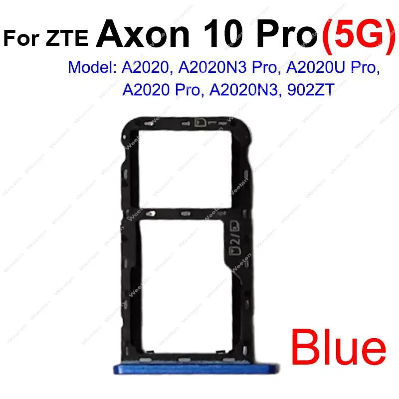 Sim Card Tray Card For ZTE Axon 10 Pro 10S Pro Axon 11Se Axon 20 4G 5G SIM Card Reader Slot Holder Parts