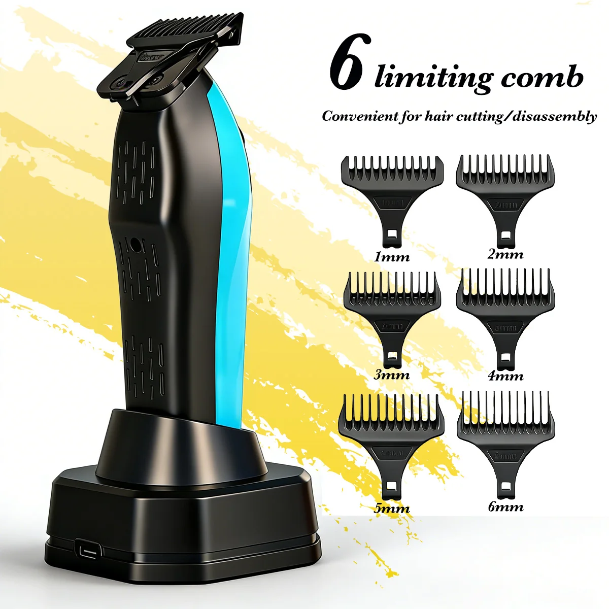 Professional BRDCLIP Barber Cordless Hair Clipper Kit DLC Ceramic Moving Blade Trimmer 75000RPM Grooming Tool Brushless Motor view 6