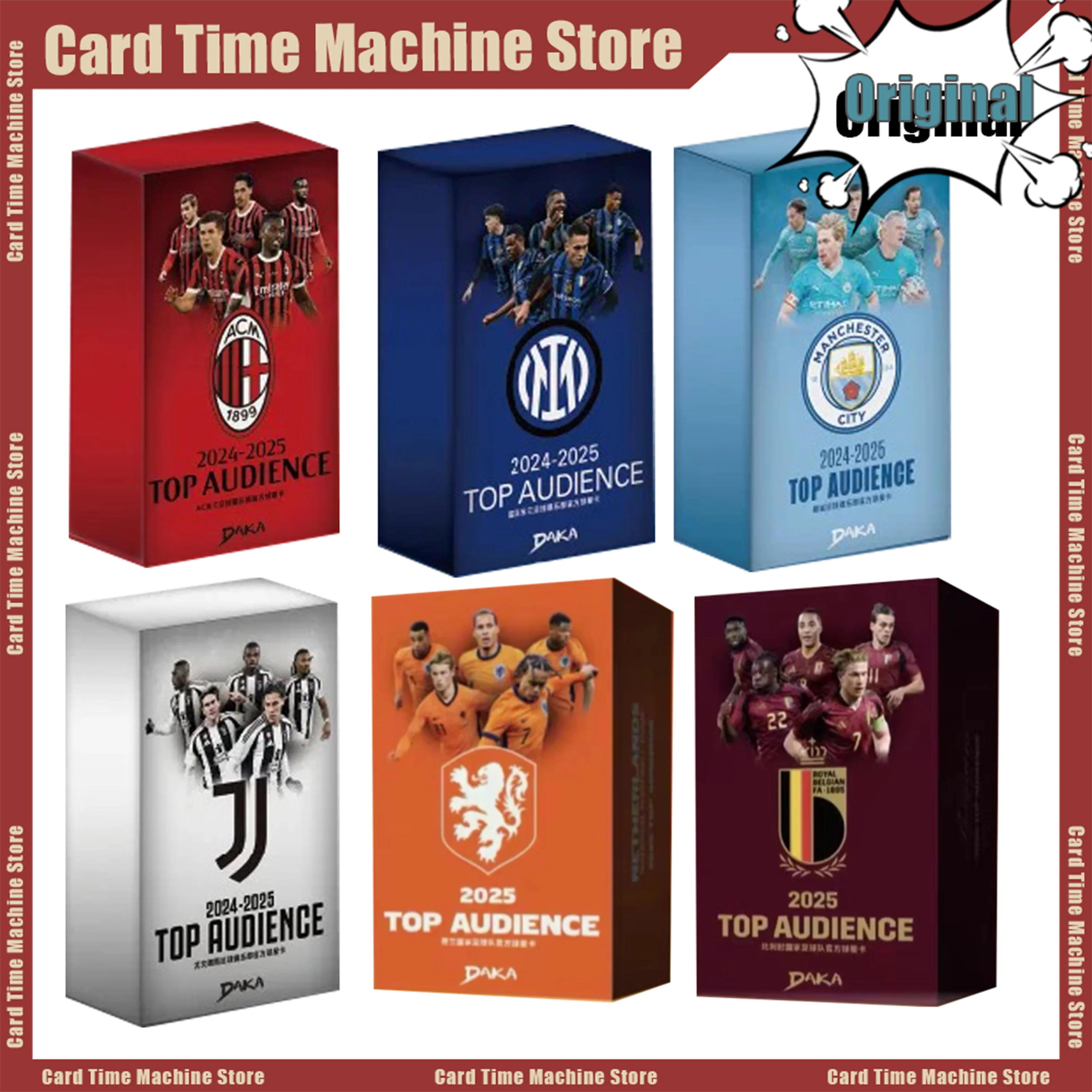 

Daka 2025 Top Audience Football Star Collection Card Machester Ac Milan Internazionale Milano Football Club Official Box Gift