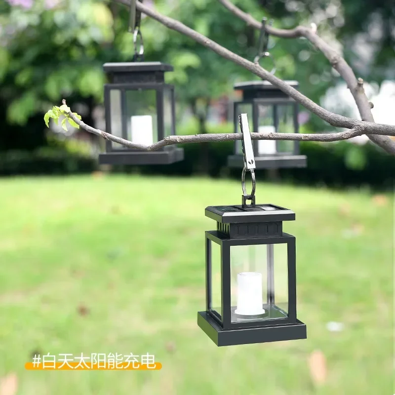 

Retro Atmosphere LED Candle Hanging Light Solar Light Fireplace for Home Outdoor Garden Patio Decoration