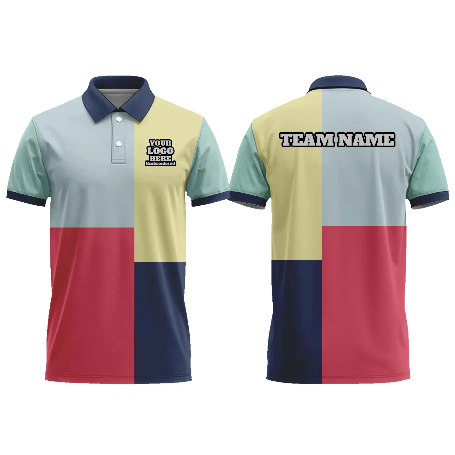 Custom Men Women Graphic Polo Shirts Sublimation Short Sleeve Tennis T Shirts