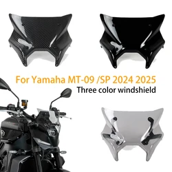 NEW Motorcycle Accessories Windshield Windscreen Wind Shield Deflectors Windshield For YAMAHA MT-09 2024 MT09 SP MT 09 2024 2025