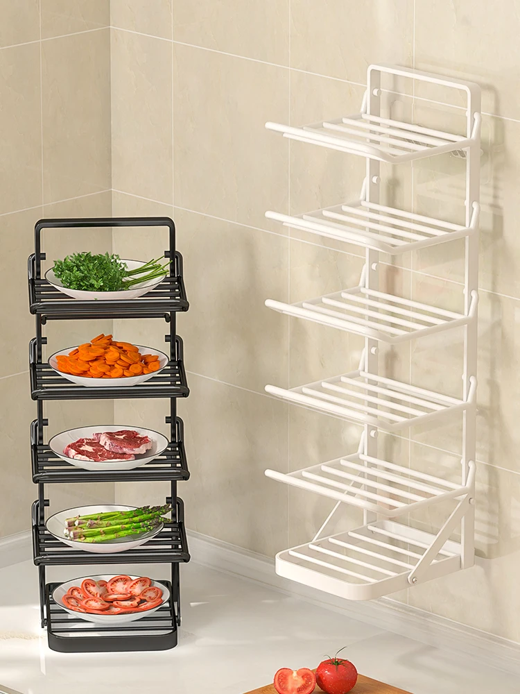 

Складной кухонный держатель для хранения Ra Di, L-образная столешница из углеродистой стали, экономия места, установка не требует сверления