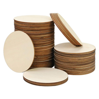 200pcs 4/5cm Unfinished Wood Round Circles Discs, Natural Blank Wooden Round Slices for DIY Craft Art Painting Home Decor