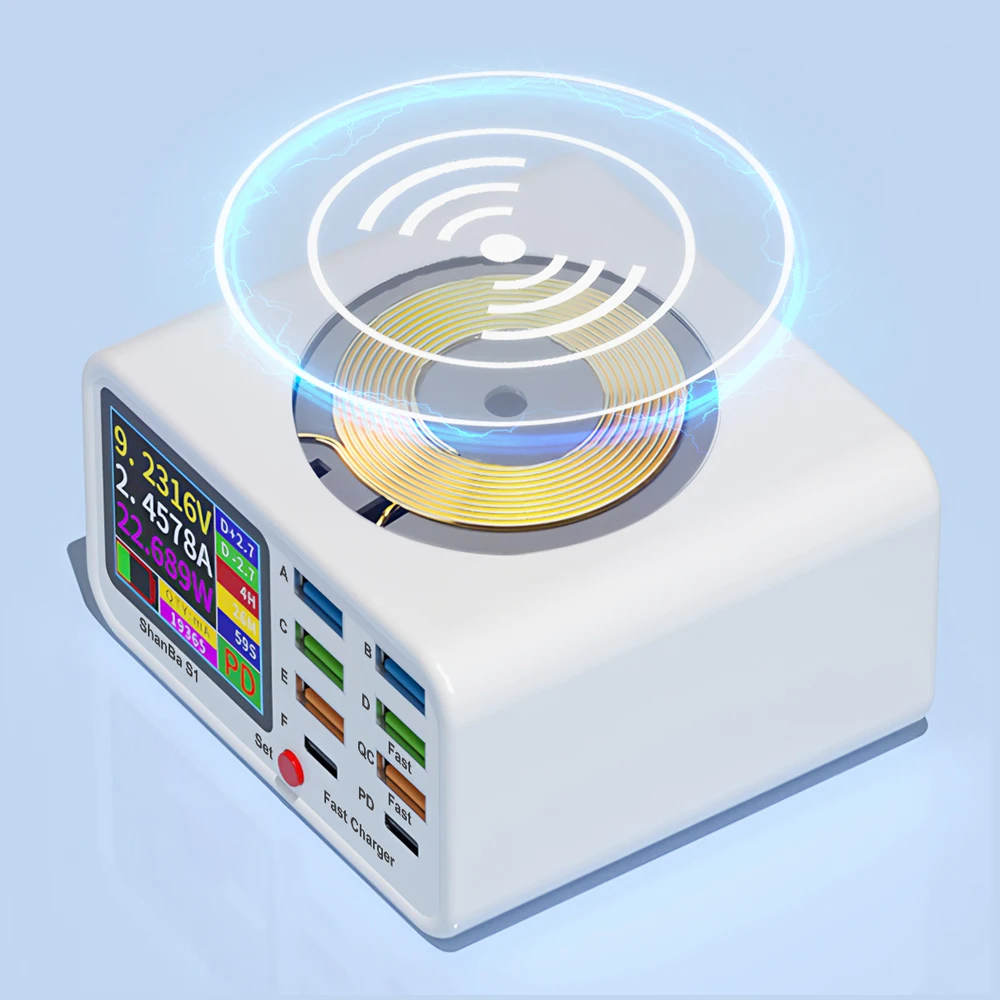 

Портативная зарядная станция HOWENS для мобильных телефонов и iPad, быстрая зарядка, 8 USB-портов, беспроводная быстрая зарядка для кемпинга и автодомов, 15 Вт