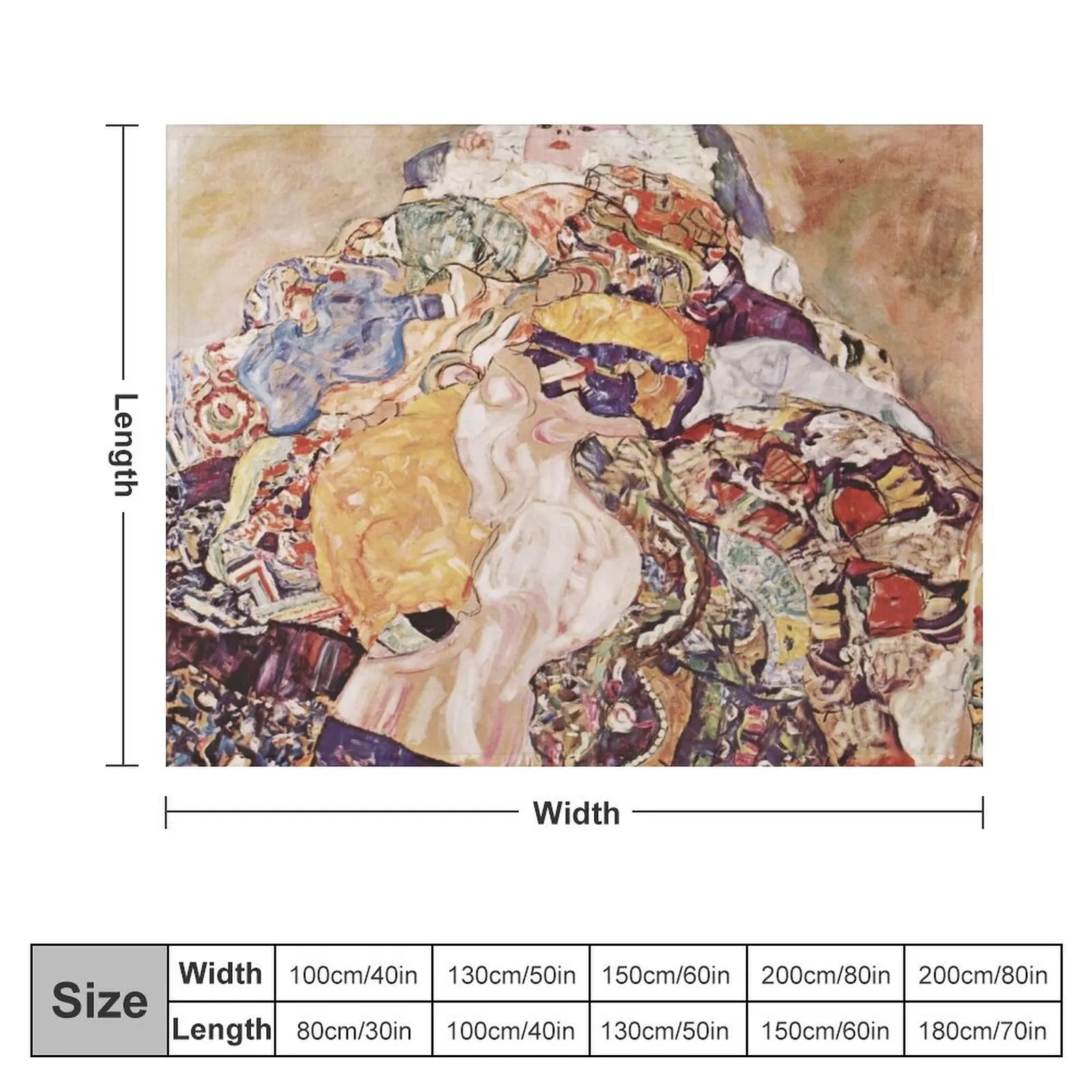 Vintage Gustav Klimt Baby (Cradle) 1917 Throw Blanket Summer Blankets For Sofas Flannel Plush Blankets