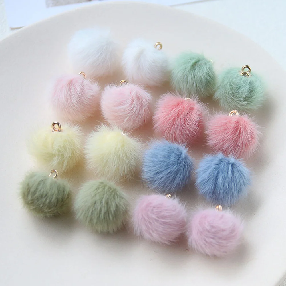 30 Pcs Plush Yarn Ball Decorative Pendants Cartoon Bag Multi-function Key Chain Individual Jewelry Supplies