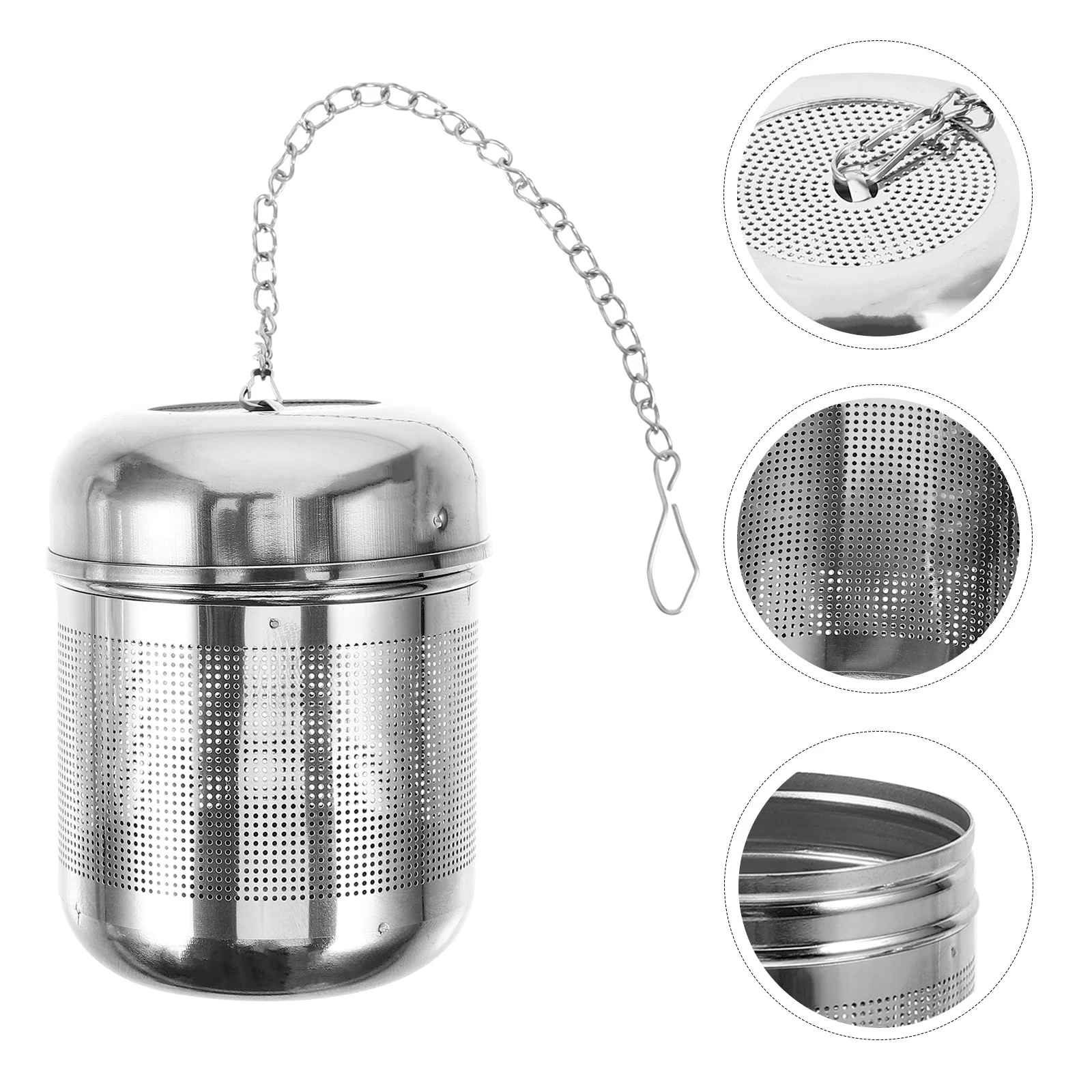 

Stainless Steel Tea Strainer Ball Dense Mesh Design Reusable Detachable Easy Clean for Home Restaurant Loose Tea Infuser