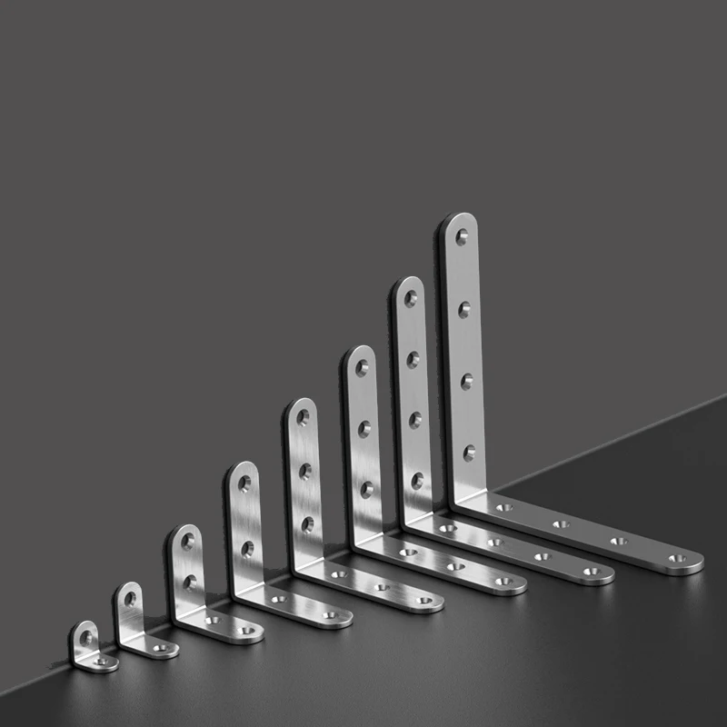 

Stainless Steel Bracket Right-angle Fixer Angle Iron L-shaped Triangular Iron Bracket Laminate Support Hardware