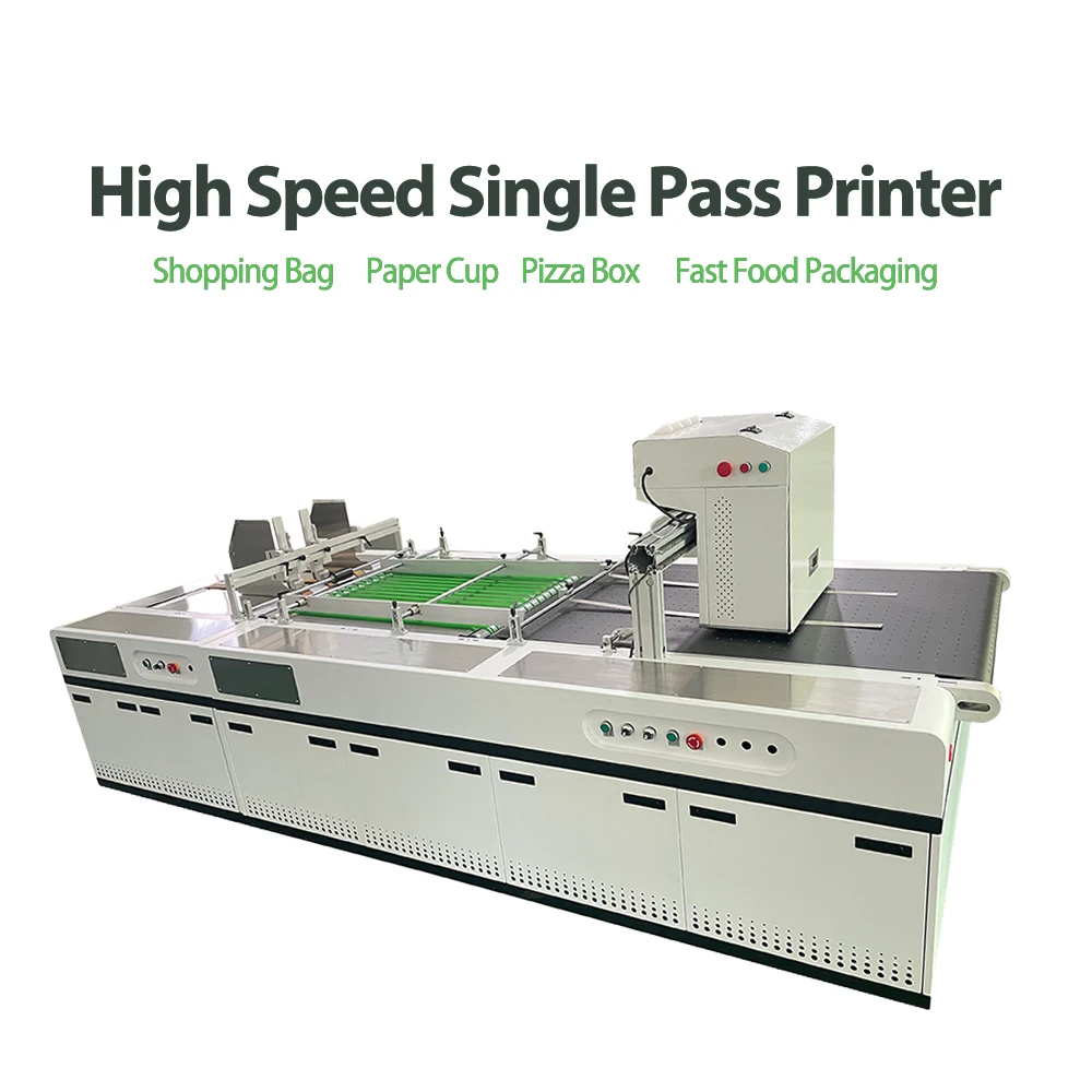 Customizable Full-Automatic High-Speed Flatbed Printer for Paper Cup Paper Bowl Pizza Box Color Digital Printer